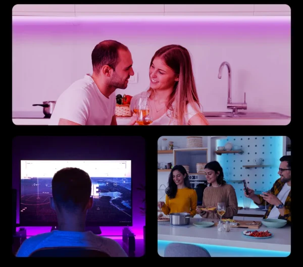 Banda LED Sonoff Wifi RGB L2 5m, Sincronizare Muzica, IP65, Wifi, Bluetooth, Telecomanda - imagine 12