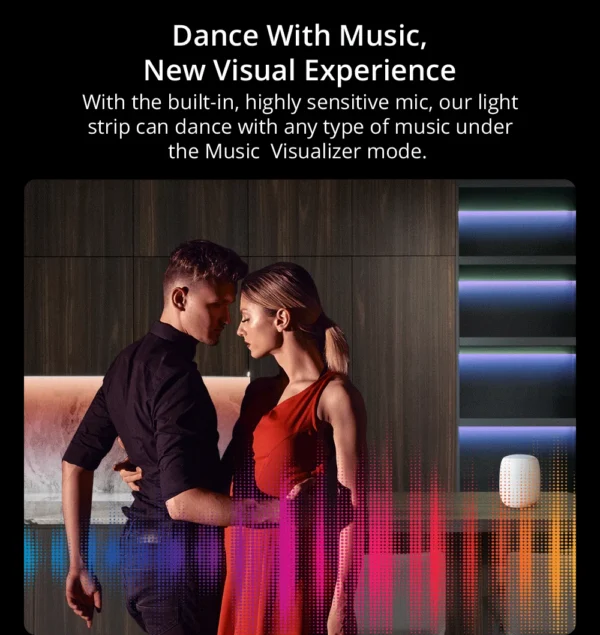 Banda LED Sonoff Wifi RGB L2 5m, Sincronizare Muzica, IP65, Wifi, Bluetooth, Telecomanda - imagine 11