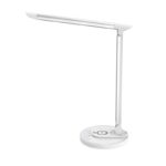 Lampa LED de birou Smart TaoTronics TT-DL036, cu incarcator wireless, control touch, USB, 12W, 410 lm, Alb