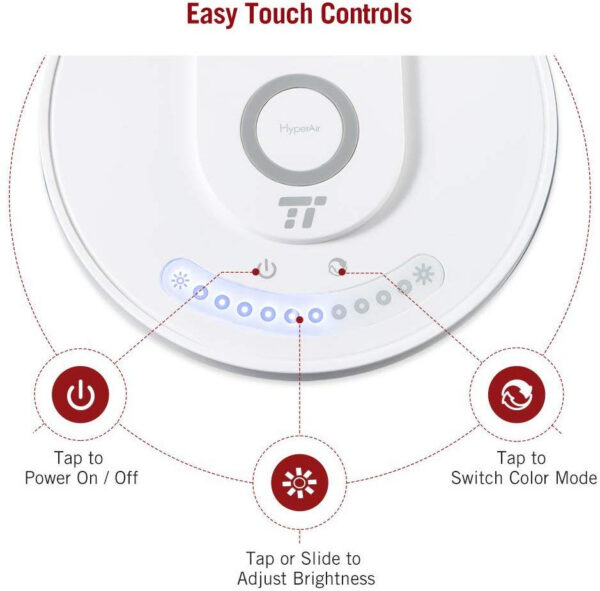 Lampa LED de birou Smart TaoTronics TT-DL036, cu incarcator wireless, control touch, USB, 12W, 410 lm, Alb - imagine 4