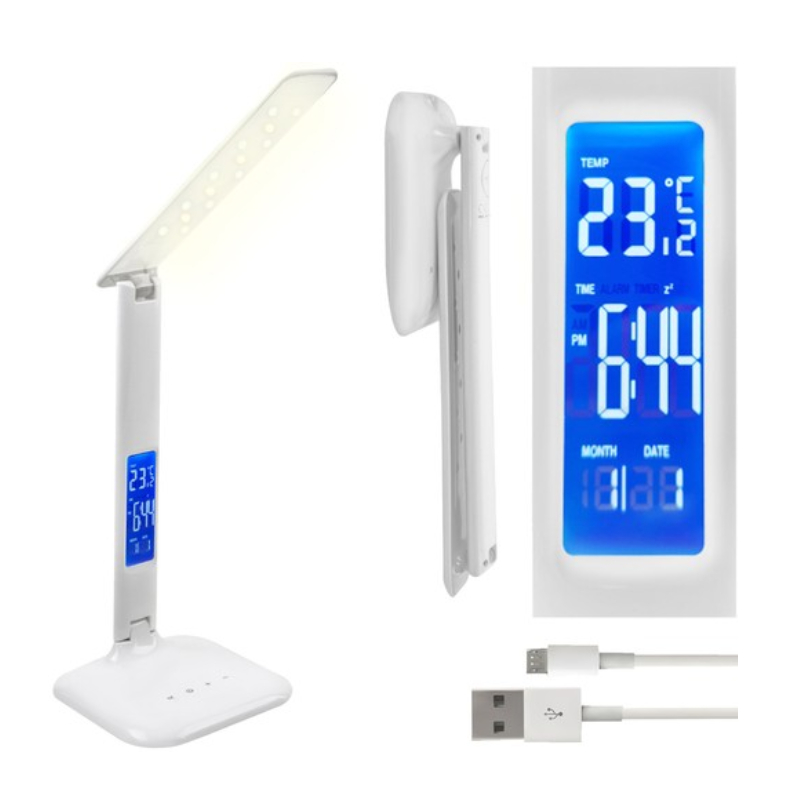 Lampa-LED-pentru-birou-cu-display-LCD-55-lm-5W-3-moduri-iluminare-intensitate-reglabila-termometru-1.jpg Lampa LED pentru birou cu display LCD 55 lm, 5W, 3 moduri iluminare, intensitate reglabila, termometru - imagine 1