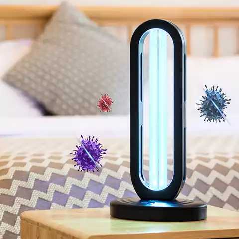 Lampa UV-C germicida cu dubla sterilizare, UVC si Ozon, telecomanda, functie delay, 36W 1 Lampa UV C germicida cu dubla sterilizare UVC si Ozon telecomanda functie delay 36W 1