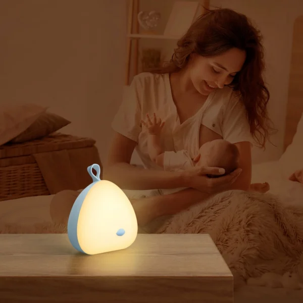 Lampa de veghe LED VAVA cu muzica, control touch, reglare intensitate, 8 melodii, acumulator - imagine 5