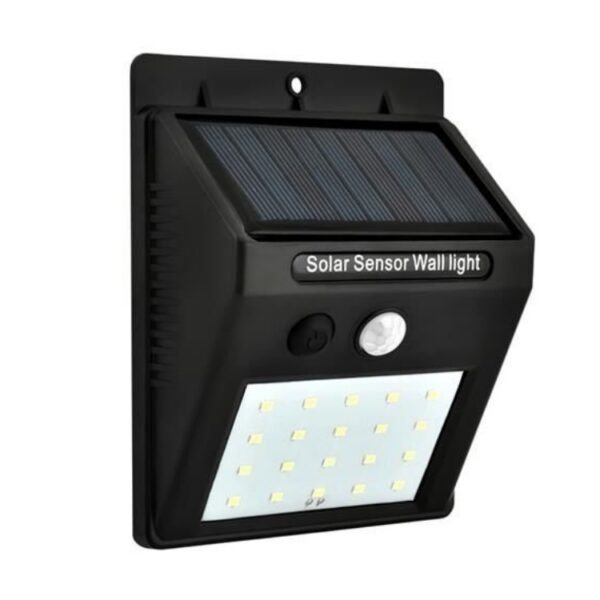 Lampa solara 20 LED-uri, senzor de miscare, senzor lumina - imagine 1