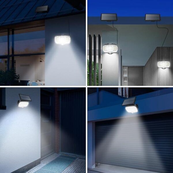 Lampa solara de perete cu senzor de miscare, LED 0.8 W, panou extern, 1200 mAh, IPX4, Breckner Germany - imagine 2