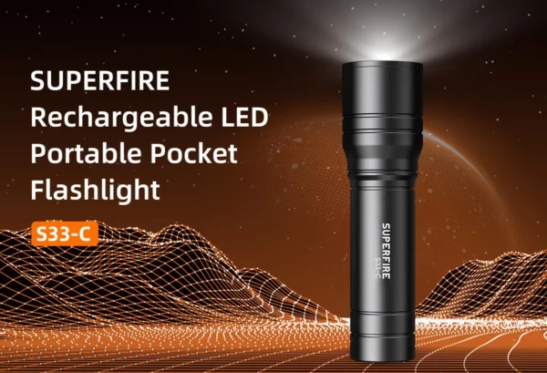 Lanterna LED Superfire S33-C, 210 lm, distanta180 m, incarcare USB, 5W - imagine 5