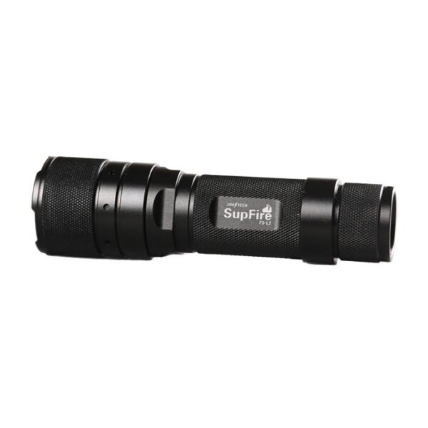Lanterna LED Supfire F3-L2, ZOOM, 1100 lm, 300 m, incarcare USB, Negru - imagine 6