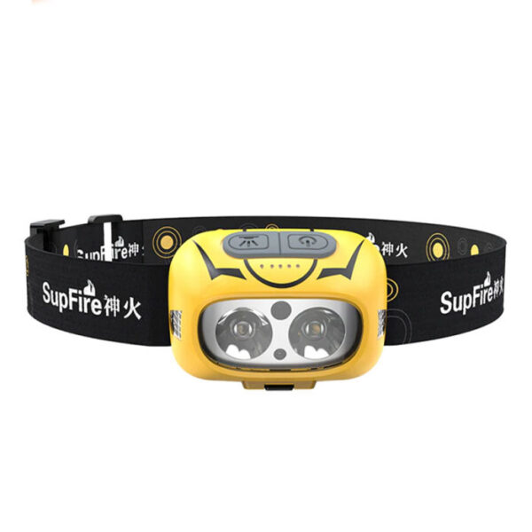 Lanterna LED pentru cap Supfire HL05-S, Waterproof, 500 lm, incarcare USB, control miscare mana - imagine 1
