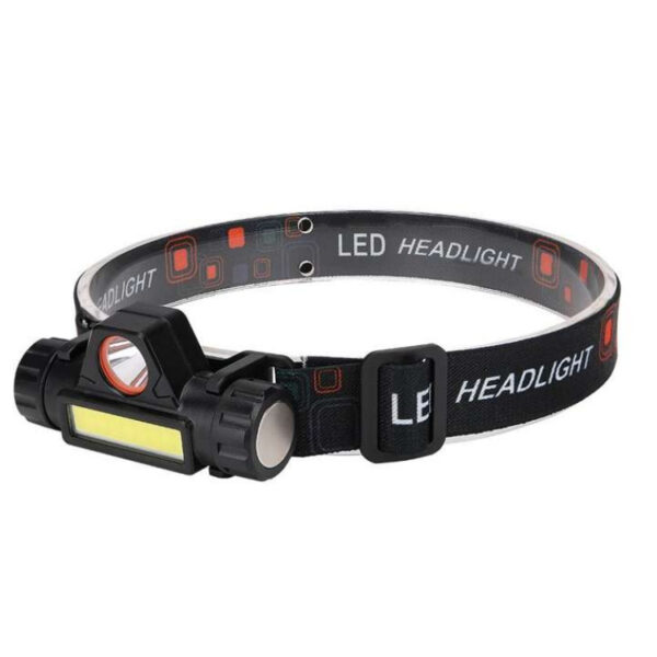 Lanterna de cap reincarcabila LED COB, 200 lm, USB, 2 moduri de iluminare - imagine 2
