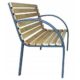 Banca de gradina, lemn, structura metalica, 120x60x80 cm, Everild - imagine 5