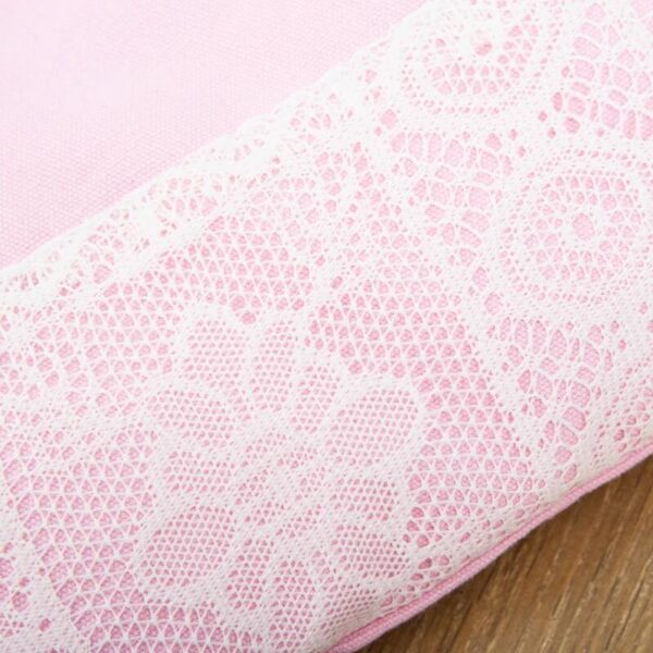 Leagan pentru copii, textil/lemn, roz, 40x40x180 cm - imagine 6