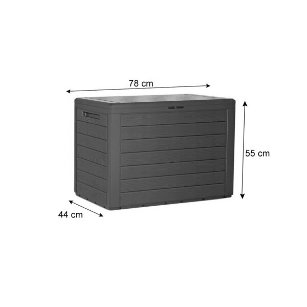 Lada depozitare de gradina, maro inchis, 78x44x55 cm, Woodebox - imagine 5