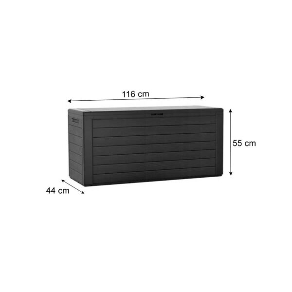 Lada depozitare de gradina, antracit, 116x44x55 cm, Woodenbox - imagine 4