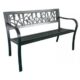 Banca de gradina, spatar plastic, structura metalica, 125x53x77 cm, Raluca - imagine 3