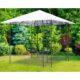 Pavilion pentru gradina/terasa, cadru metalic, alb, 3x3x2.65 m, Delia - imagine 5