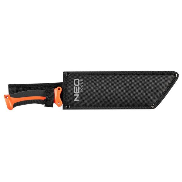 Maceta, inox, maner TPR+PP, model Survival, cu teaca, 40 cm, NEO - imagine 6