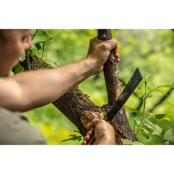 Maceta, inox, maner TPR+PP, model Survival, cu teaca, 40 cm, NEO - imagine 2