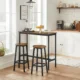 Masa pentru bucatarie/living/bar + 2 scaune, Artool, pal si otel, maro rustic, 100x40x90 cm - imagine 9