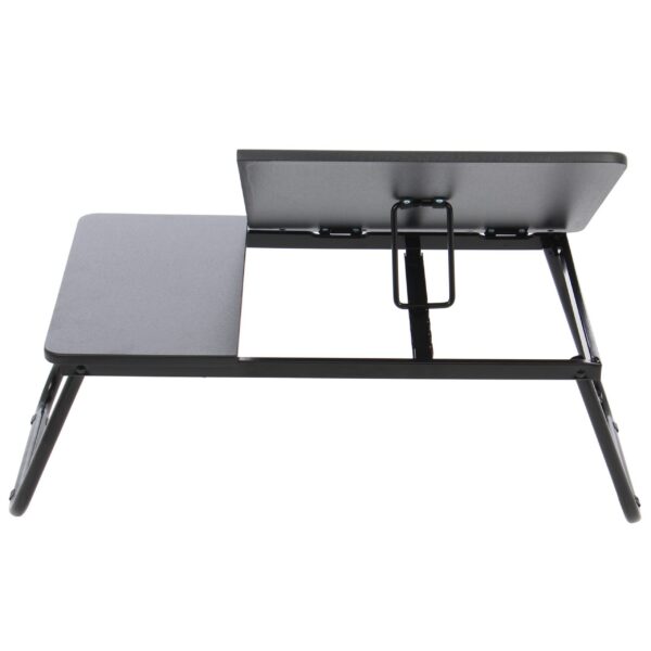 Masa pliabila pentru laptop MDF, unghi ajustabil, multifunctionala, neagra - imagine 5