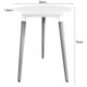 Masa stil scandinav, Artool, Kami, rotunda, MDF si lemn, alb, 60x74 cm - imagine 2
