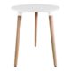 Masa stil scandinav, Artool, Kami, rotunda, MDF si lemn, alb, 60x74 cm - imagine 3