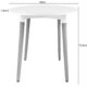 Masa stil scandinav, Artool, Kami, rotunda, MDF si lemn, alb, 80x74 cm - imagine 2