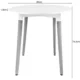 Masa stil scandinav, Artool, Kami, rotunda, MDF si lemn, alb, 80x74 cm - imagine 4