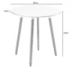 Masa stil scandinav, Artool, Kami, rotunda, MDF si lemn, alb, 60x74 cm - imagine 4