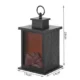 Mini Semineu decorativ tip felinar cu efect real de flacara 3D, baterii, timer - imagine 8