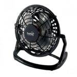 Mini ventilator de birou Home, alimentare USB, 2.5W, diametru elice 10 cm, 4 palete, negru