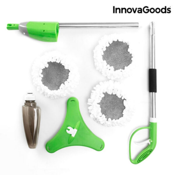Mop triplu Trimoppy InnovaGoods cu pulverizator si 3 lavete lavabile din microfibra - imagine 6