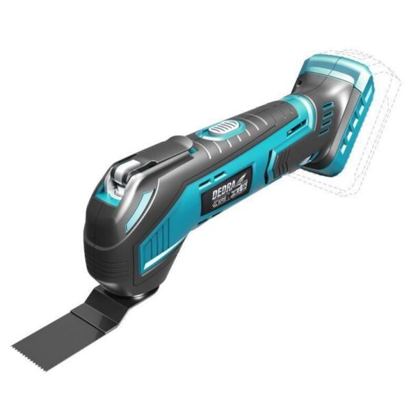 Multifunctional cu vibratii, cu acumulator 2 Ah, incarcator 18V Li-ion, prindere automata, SAS+ALL, Dedra  - imagine 6