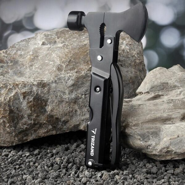 Unealta, briceag multifunctional, 17 in 1, model Survival, inox, cu husa, Trizand - imagine 12