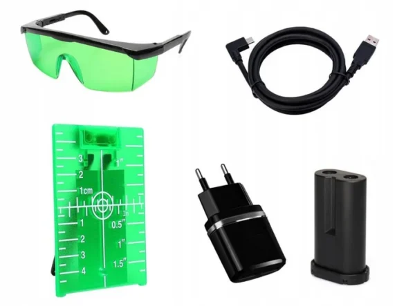Nivela laser, 3D, verde, 30 m, Dedra - imagine 7