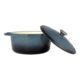 Oala de fonta emailata cu capac, maner din inox, albastra, 5.2 L, Perfect Home - imagine 2