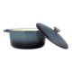 Oala de fonta emailata cu capac, maner din inox, albastra, 7 L, Perfect Home - imagine 2