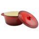 Oala de fonta emailata cu capac, rosie, 2.2 L, Perfect Home - imagine 4