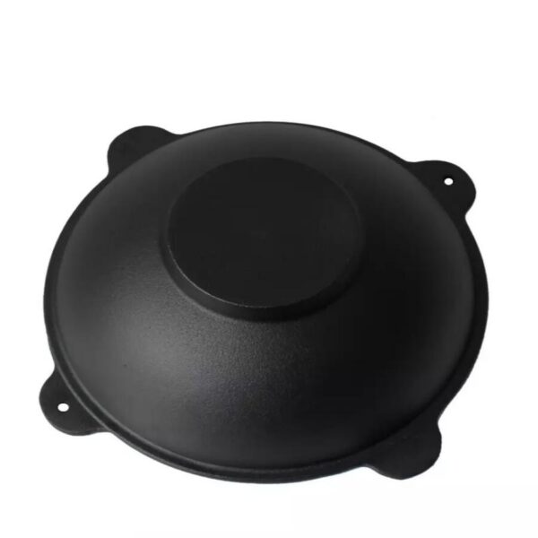 Oala de fonta tip wok, cu capac, 51.5x26 cm, Perfect Home - imagine 2