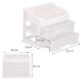 Organizator cosmetice, plastic, 3 niveluri, 2 sertare, alb, 30x25x34 cm, Springos - imagine 2
