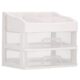 Organizator cosmetice, plastic, 3 niveluri, 2 sertare, alb, 30x25x34 cm, Springos - imagine 11