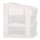 Organizator cosmetice, plastic, 3 niveluri, 2 sertare, alb, 30x25x34 cm, Springos - imagine 10