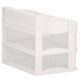 Organizator cosmetice, plastic, 3 niveluri, 2 sertare, alb, 30x25x34 cm, Springos - imagine 9