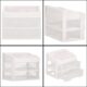 Organizator cosmetice, plastic, 3 niveluri, 2 sertare, alb, 30x25x34 cm, Springos - imagine 6