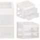 Organizator cosmetice, plastic, 3 niveluri, 2 sertare, alb, 30x25x34 cm, Springos - imagine 14