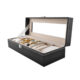 Organizator pentru ceasuri cu 6 compartimente, piele ecologica, negru - imagine 11