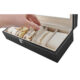 Organizator pentru ceasuri cu 6 compartimente, piele ecologica, negru - imagine 13