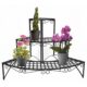 Suport de plante, gradina, pentru colt, in trepte, metalic, 60x60x60 cm  - imagine 5
