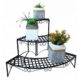 Suport de plante, gradina, pentru colt, in trepte, metalic, 60x60x60 cm  - imagine 4