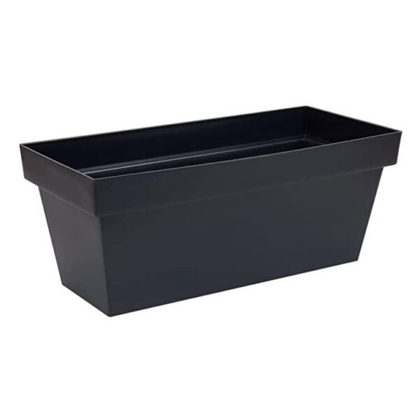 Ghiveci decorativ de flori, Cube Case, dreptunghiular, antracit, 58.7x26.4x23.6 cm - imagine 2