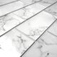 Panou decorativ, PVC, model marmura 3D, alb si negru, 96x48.5 cm - imagine 2